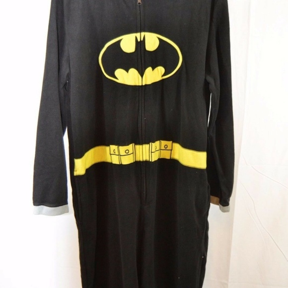 Batman Other - Batman Pajamas Black XL Zipper No Feet Men’s